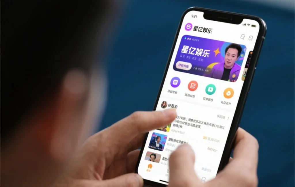 智能手机屏幕上显示星亿娱乐客户端的悬浮小窗模式，用户一边娱乐一边处理日常事务